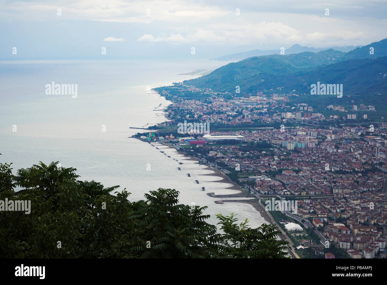 Die ordu Provinz von Hill in der Türkei. Ordu Provinz ist an der Schwarzmeerküste der Türkei. Stockfoto