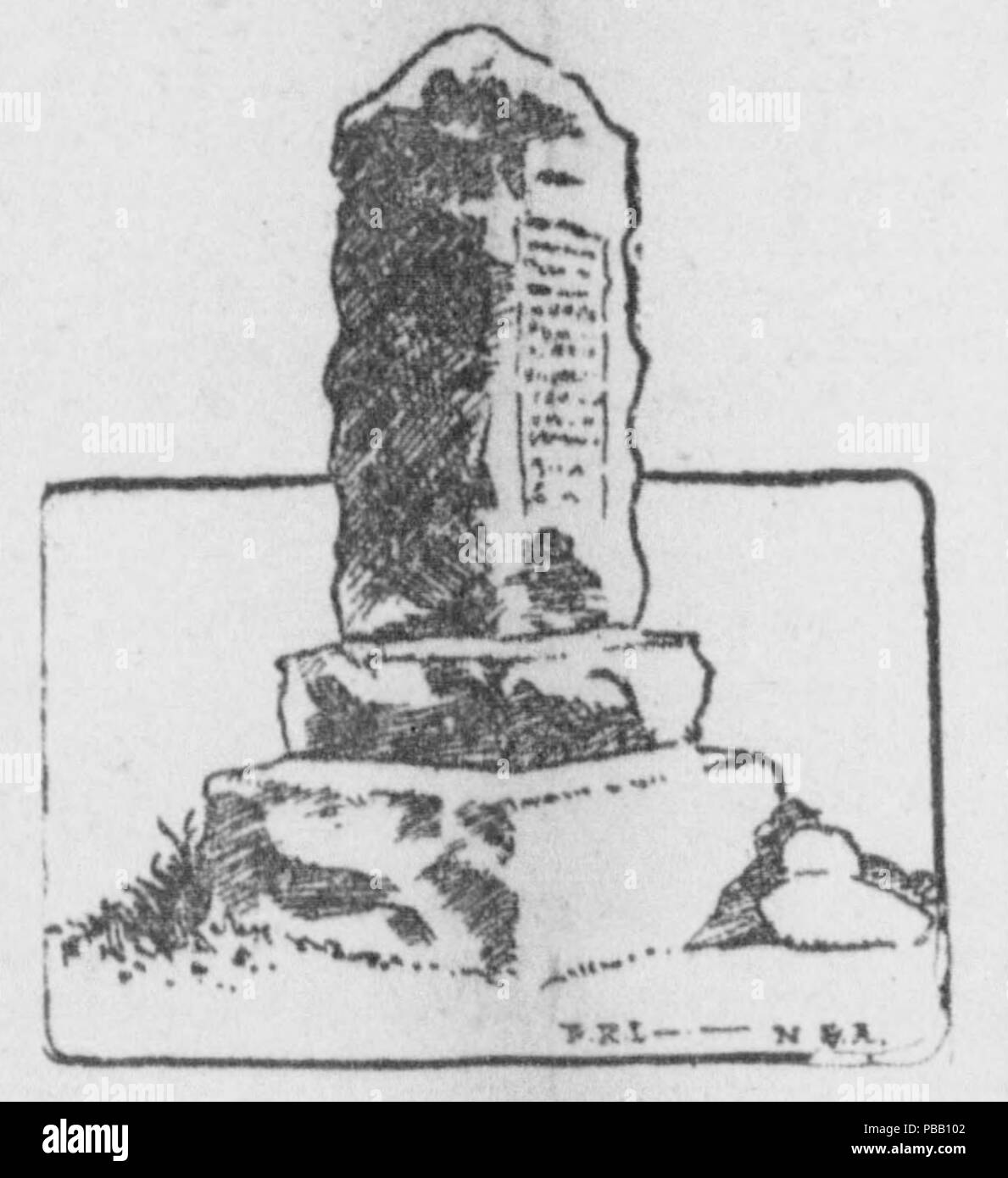 1057 Denkmal für John Quincy Marr Stockfoto