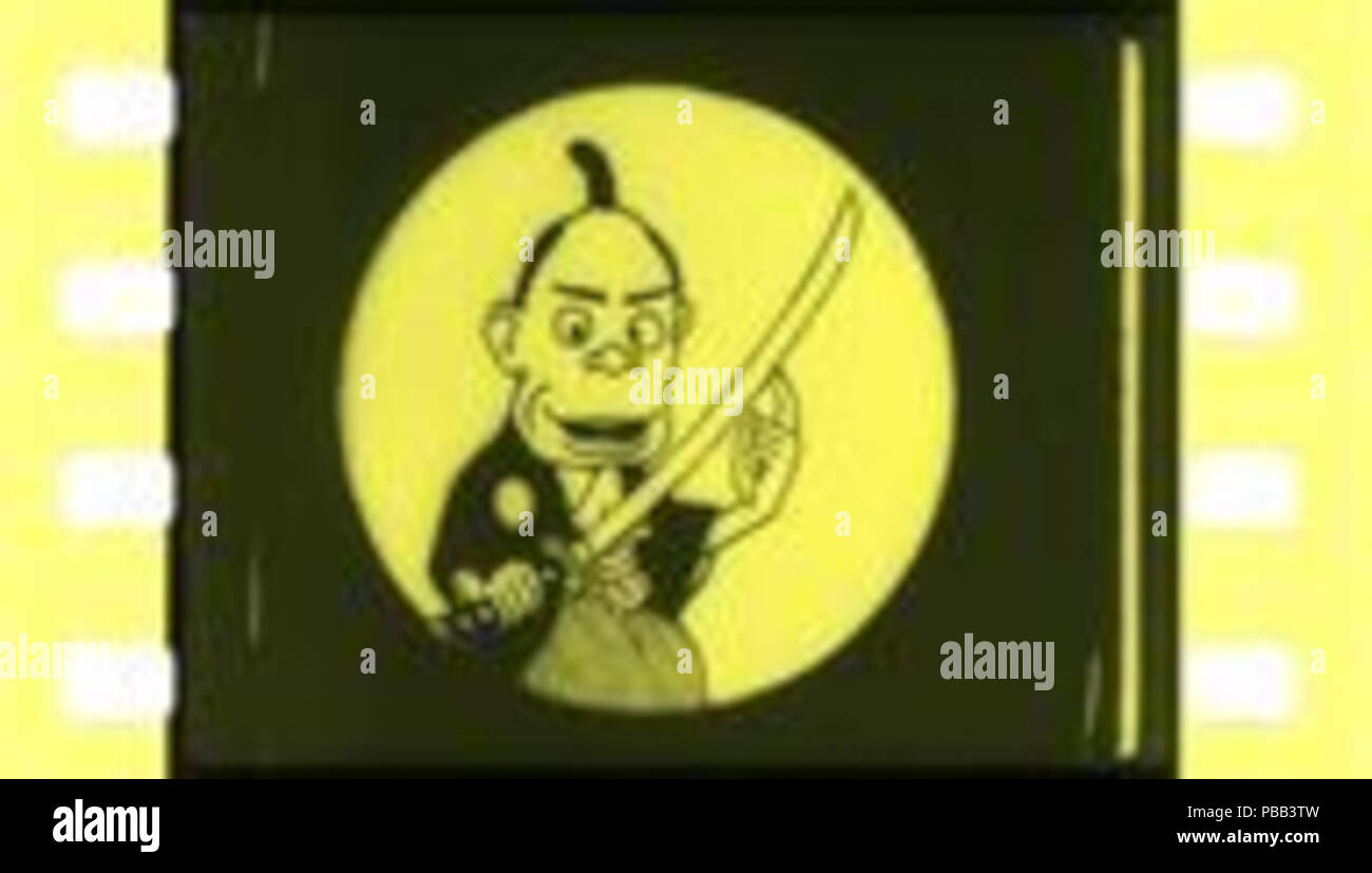 1080 Namakura-gatana (1917) Spielzeug film Filmstreifen - Single Frame Stockfoto
