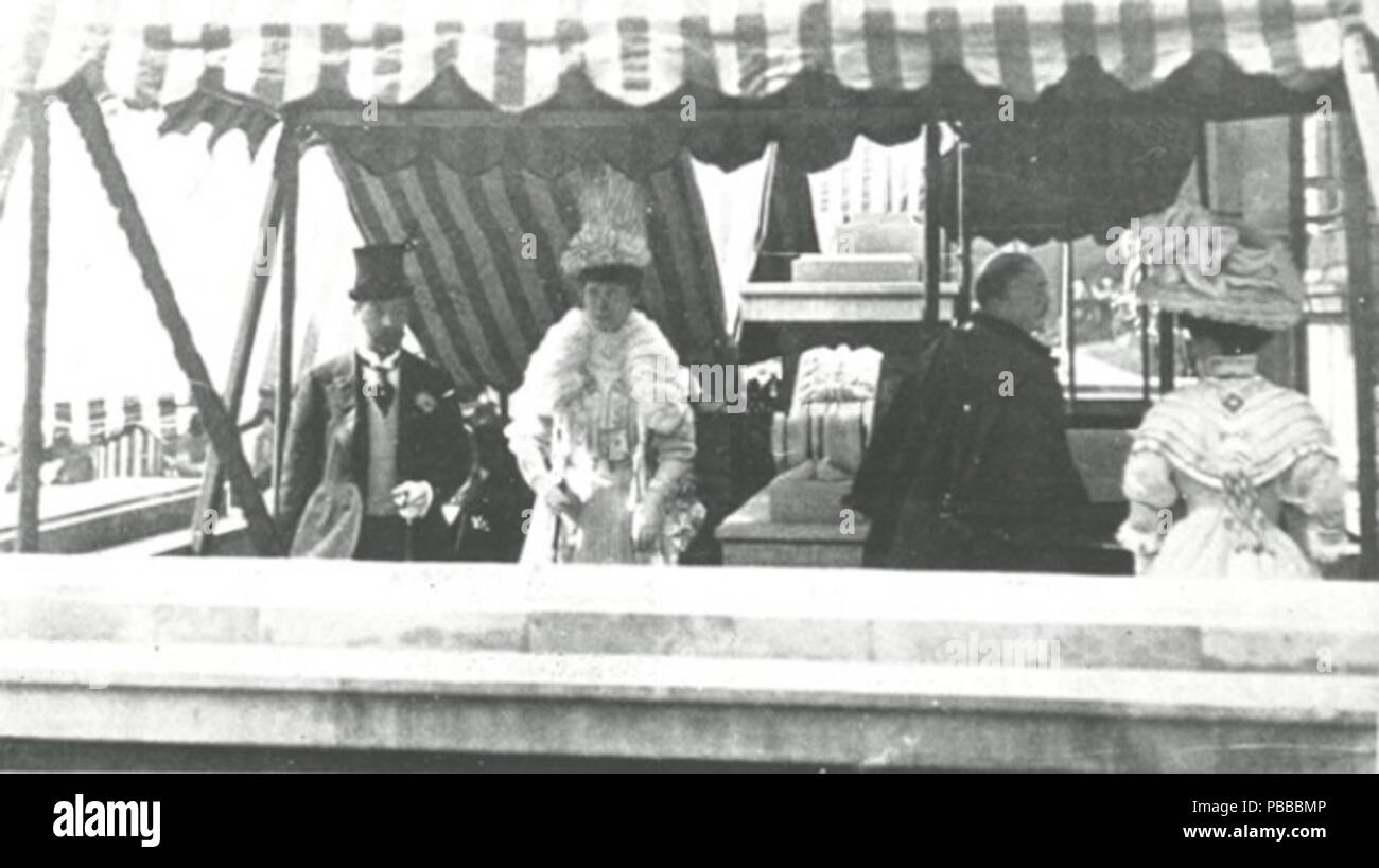 1139 Eröffnung der Stockport Rathaus 1908 Stockfoto