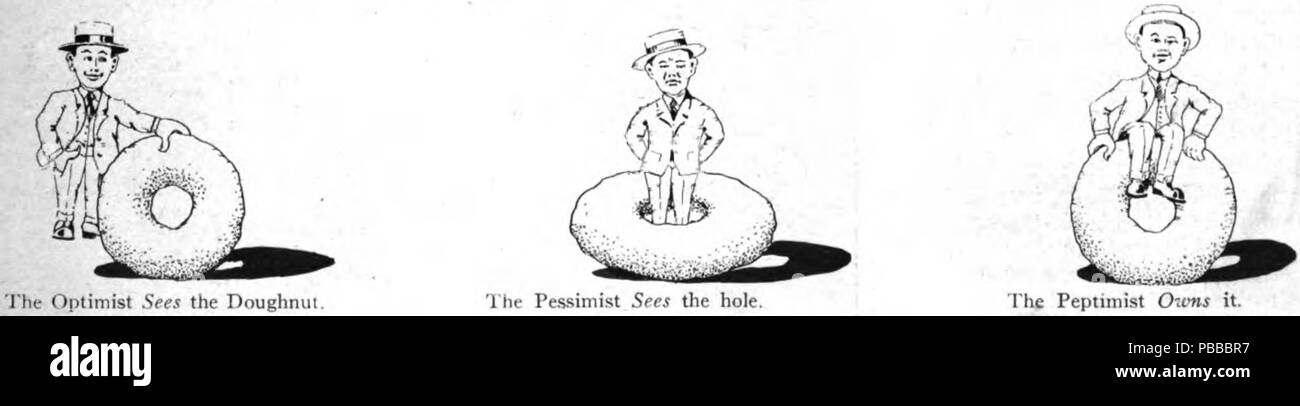 1140 OptimistSeesDonut Stockfoto