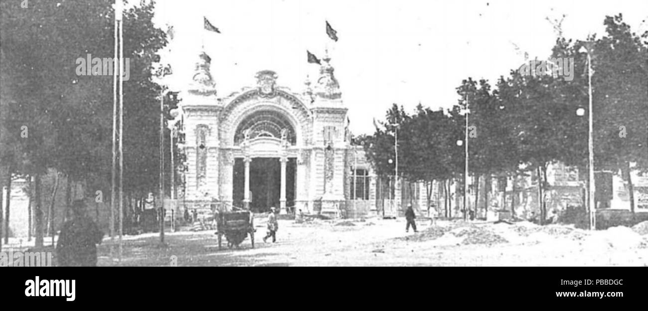 1158 Palacio Central Exposición Industrias Madrileñas, Madrid, Luis Bellido 1. Stockfoto