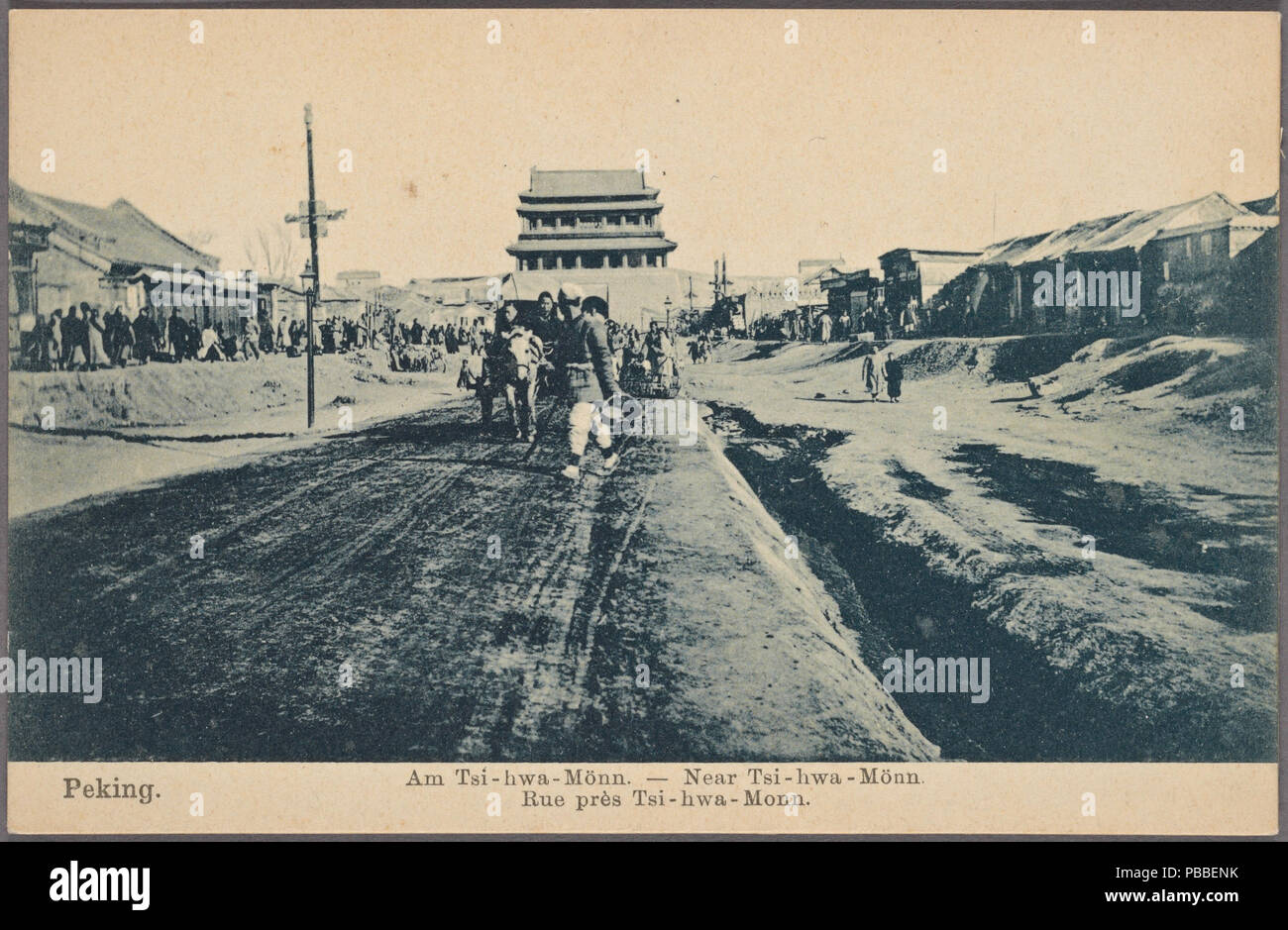 1177 Peking. In der Nähe von Tsi-hwa-Mönn (NYPL Hades -2359350-4043706) Stockfoto