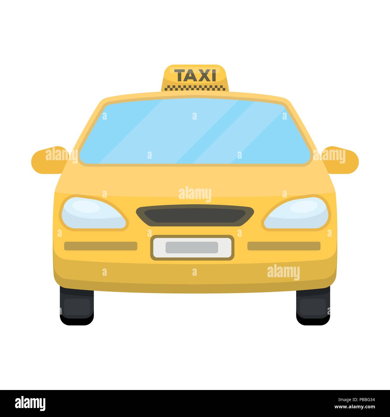 Taxi-zeichen für auto. gelbes licht fototapete • fototapeten tour  tourismus, Fahrer, Passagier