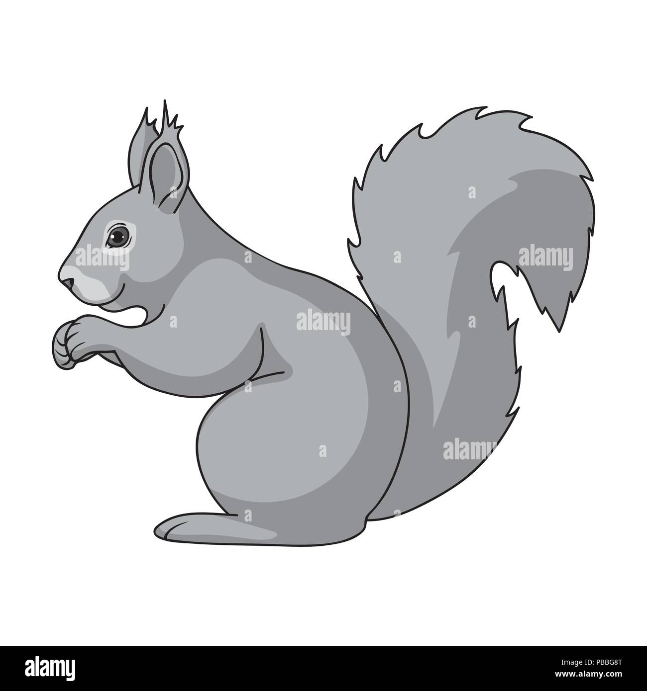 Eichhornchen Tiere Single Symbol In Schwarzweiss Stil Vektor Symbol Lieferbar Abbildung Stock Vektorgrafik Alamy