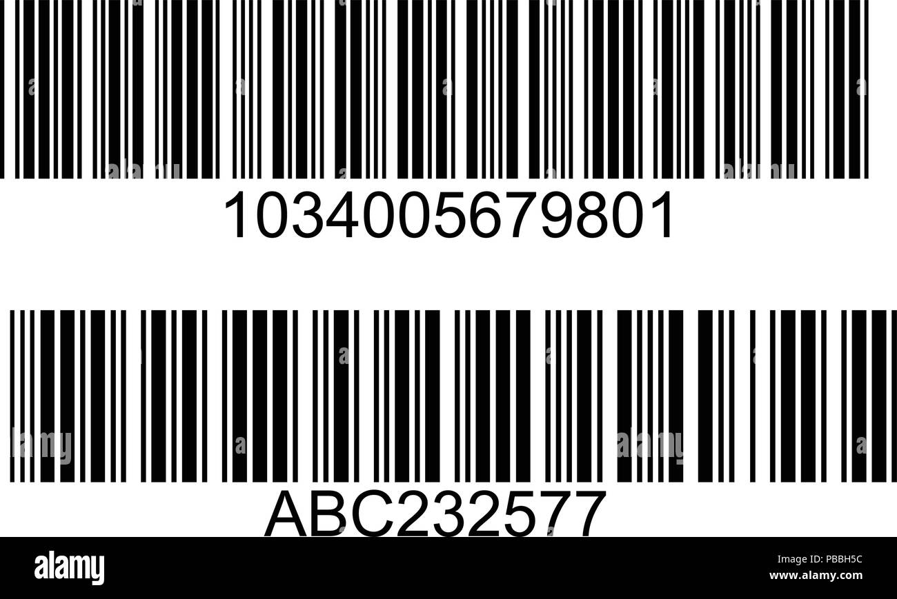Barcode square Label auf weißem Hintergrund Stock Vektor