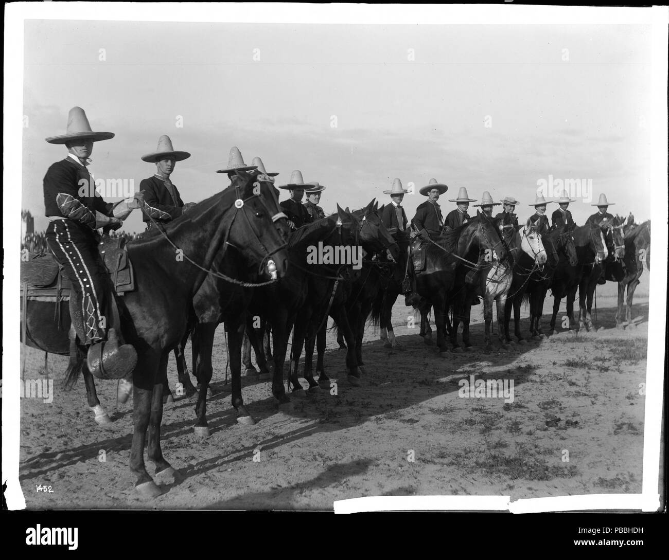 1207 Plummers Vaquero Verein während Los Angeles Fiesta, 1901 -1452 (CHS) Stockfoto