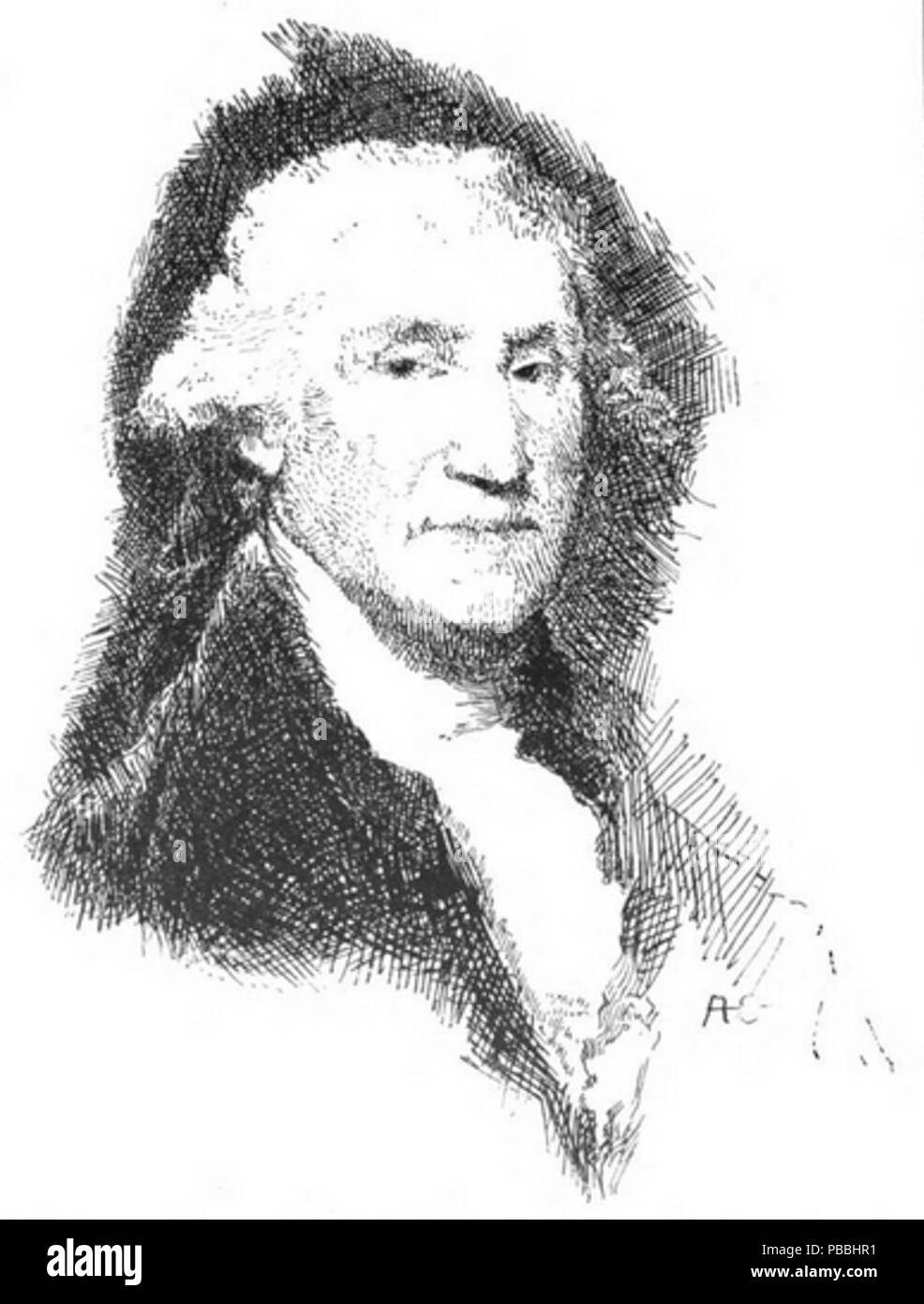 1216 Porträt von George Washington von Allegra Eggleston Stockfoto