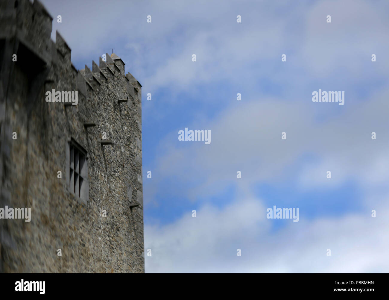 Detail Bild von Schloss in Irland. Stockfoto