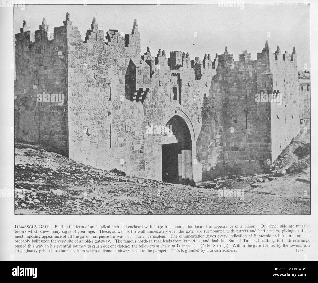 1146 ausserhalb von Jerusalem. Damaskus Tor, 45. Heiligen Land fotografiert. Daniel B. Shepp. 1894 Stockfoto