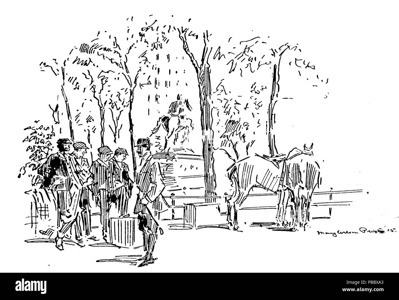 1151P 542, Scribner's Magazine, 1915 - Zurück in die Stadt; oder die Rückkehr in die menschliche Natur Stockfoto