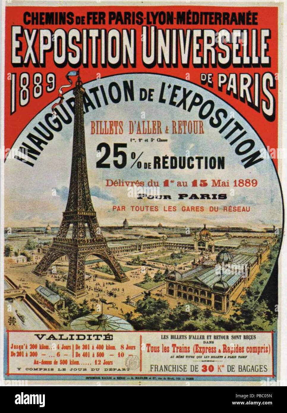 1168 Paris 1889 Plakat Stockfoto