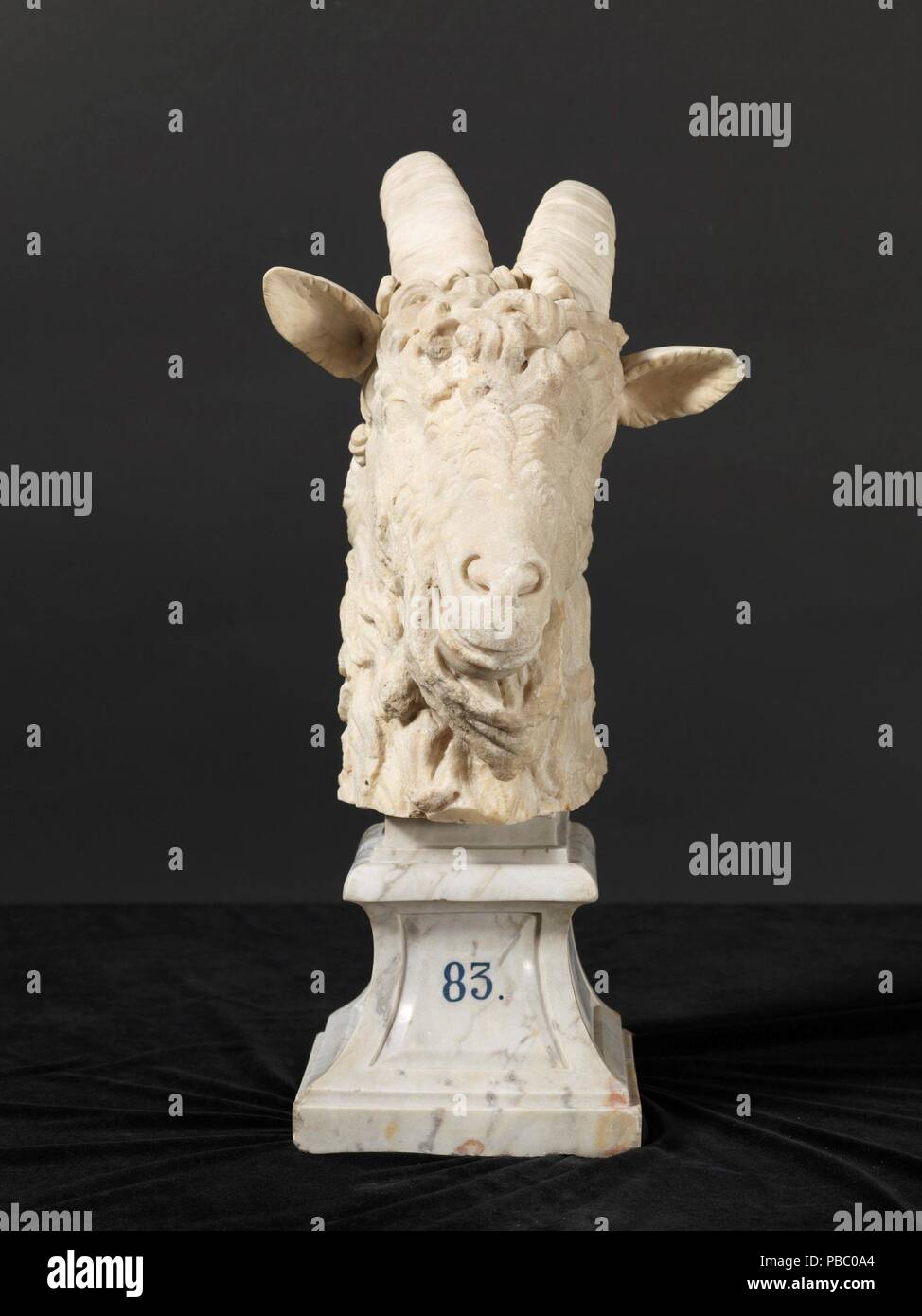 Anonyme/"Leiter der einen Ziegenbock". 15 - 30. Weißer Marmor. Museum: Museo del Prado, Madrid, España. Stockfoto