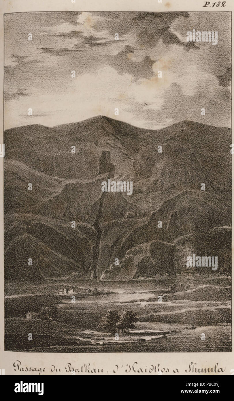 1172 Passage du Balkan d'Haidhos eine Shumla - Walsh Robert - 1828 Stockfoto