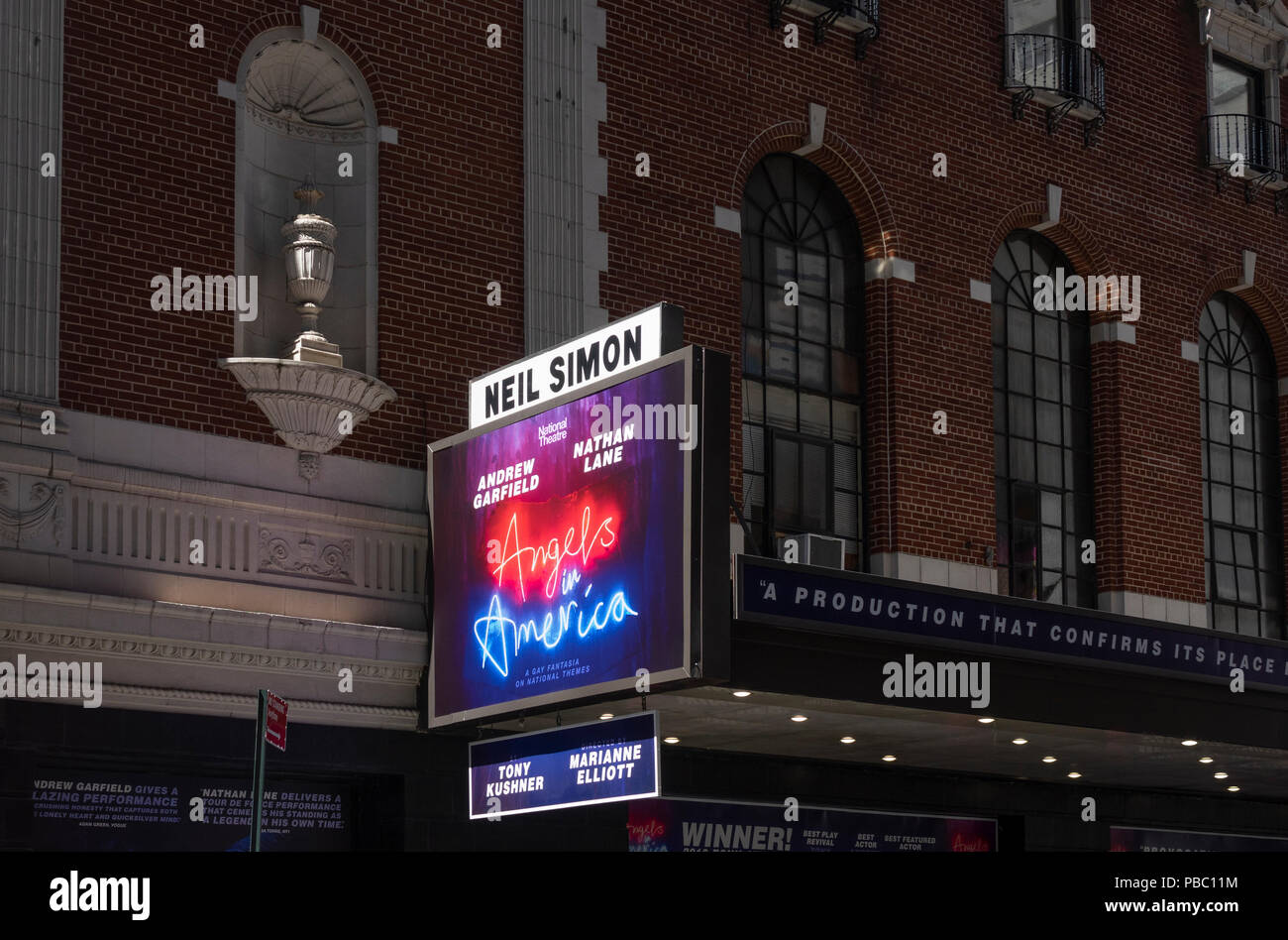 Angels in America live auf der Bühne in der Broadway Theater District in New York City Stockfoto