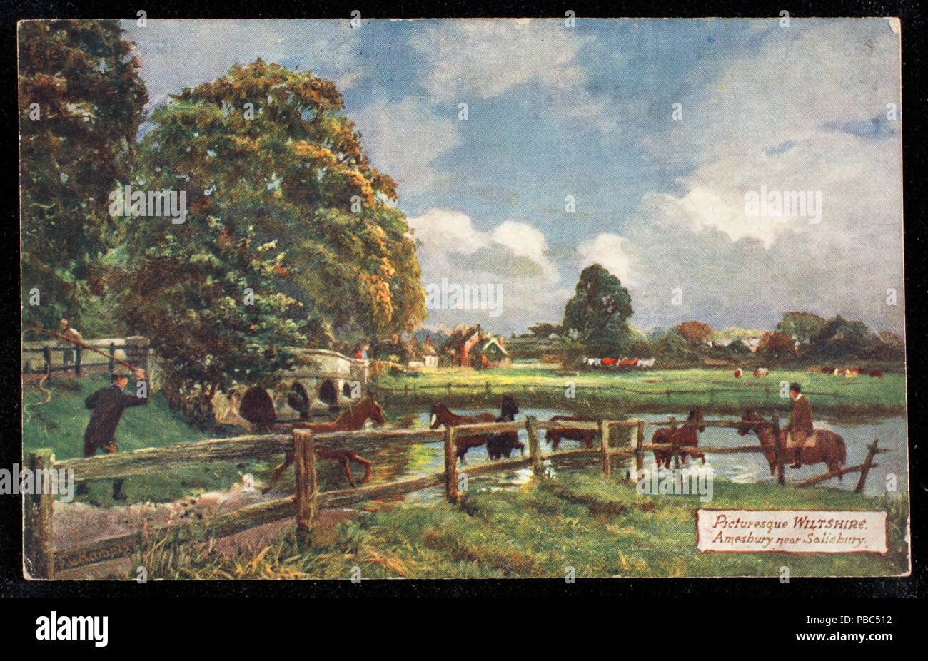 1195 malerischen Wiltshire. Amesbury in der Nähe von Salisbury. (NBY) 442626 Stockfoto