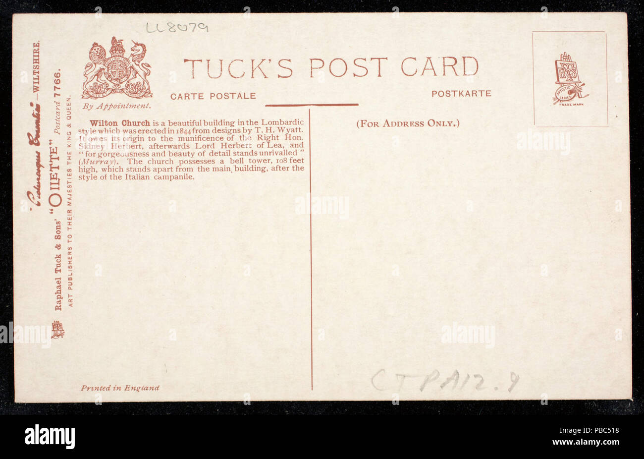 1195 malerischen Wiltshire. Wilton Kirche. (NBY) 443038 Stockfoto