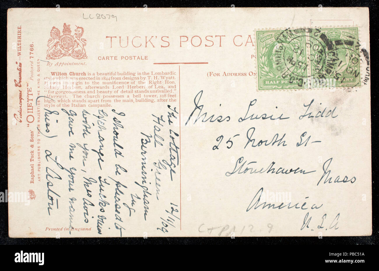 1195 malerischen Wiltshire. Wilton Kirche (NBY) 440920 Stockfoto