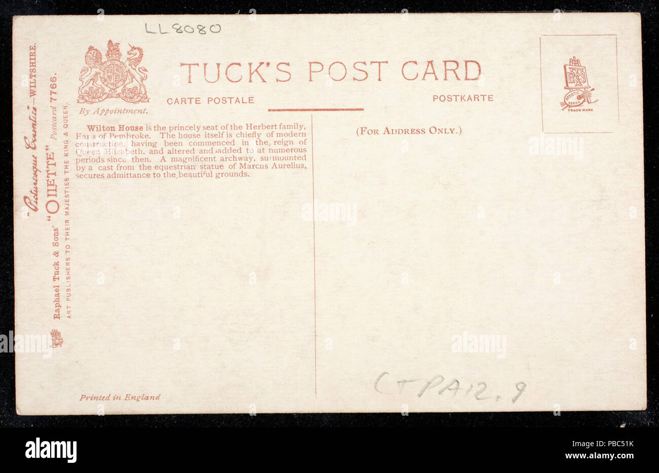 1195 malerischen Wiltshire. Wilton House, in der Nähe von Salisbury. (NBY) 443425 Stockfoto