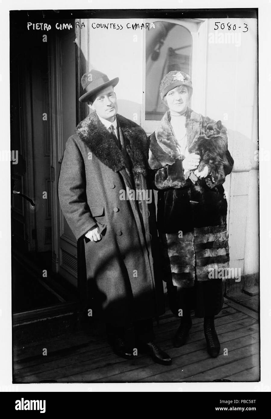 1196 Pietro Cimara an Bord der Mauretanien am 25. November 1919 Stockfoto