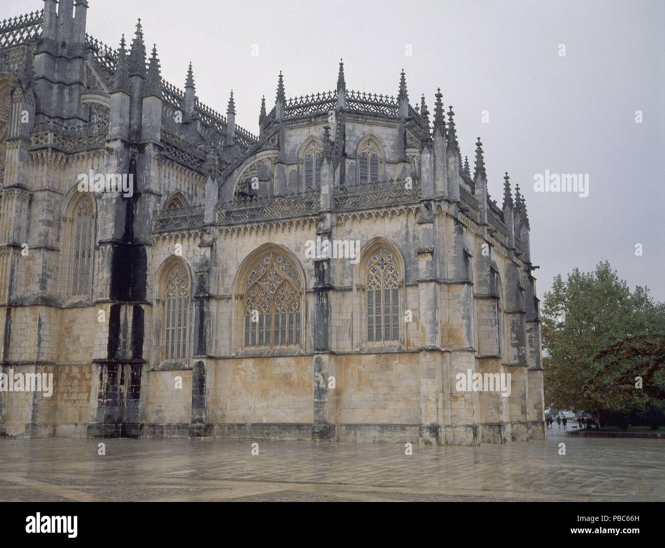 Exterieur DE LA CAPILLA REAL. Lage: MONASTERIO DE SANTA MARIA DE LA VICTORIA, BATALHA, PORTUGAL. Stockfoto