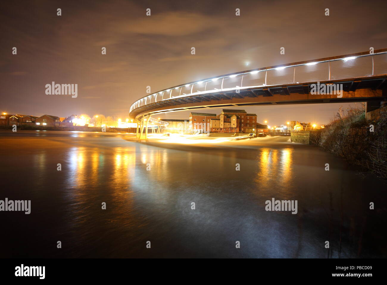 Castleford Millennium Bridge Stockfoto