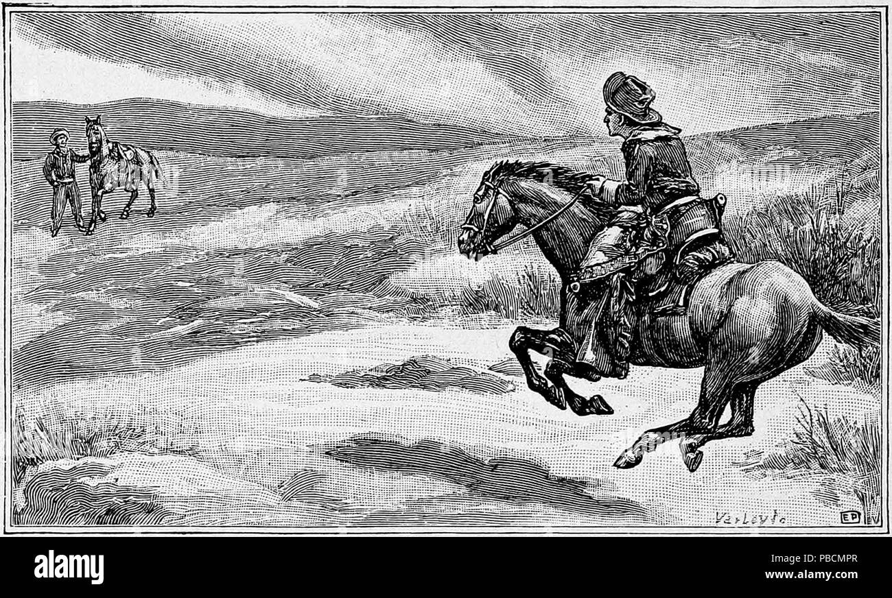 1210 Pony Express über die Ebenen Stockfoto