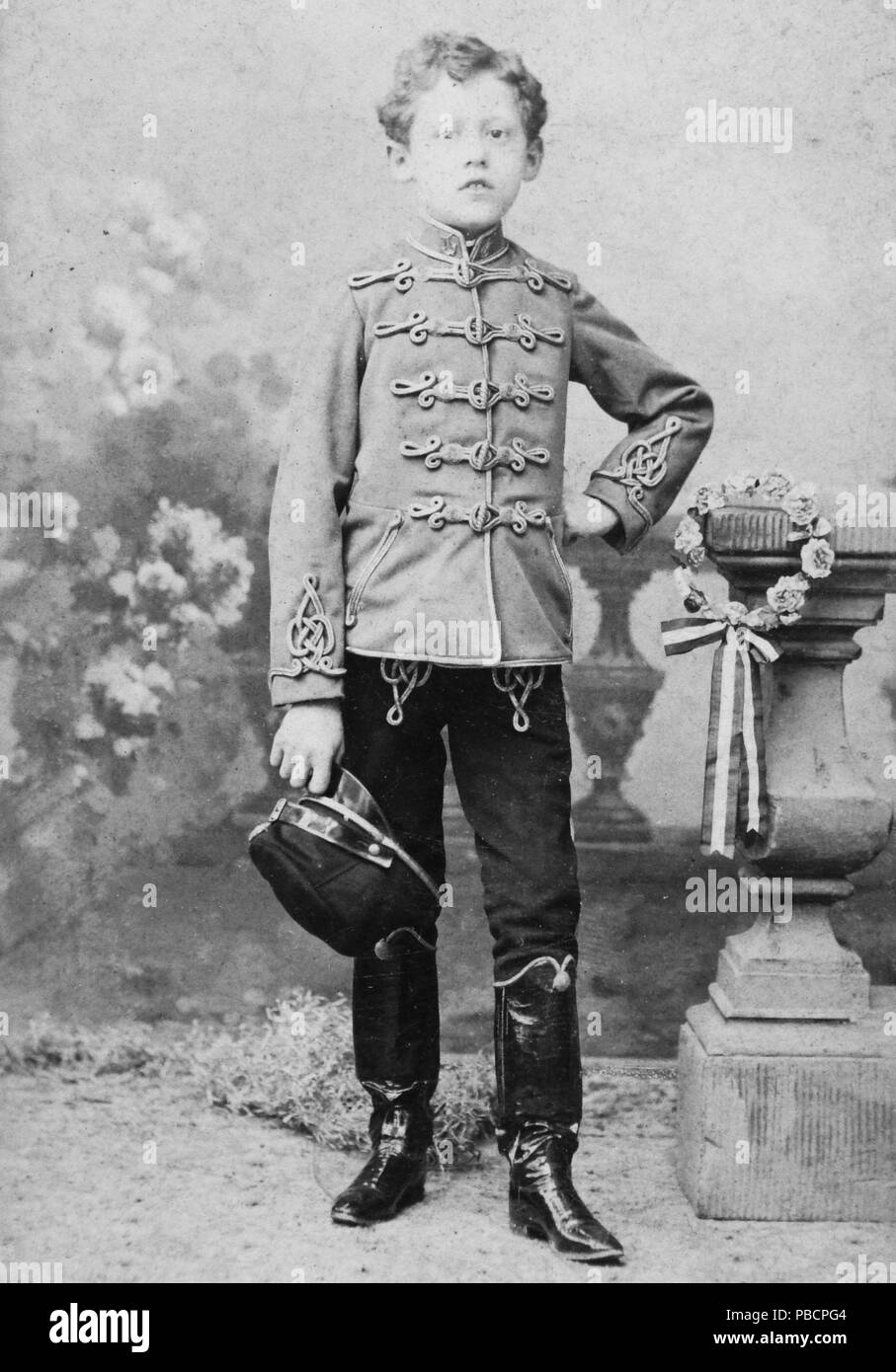 1220 Portrait, Kind, Uniform, studio Fortepan 7832 Stockfoto