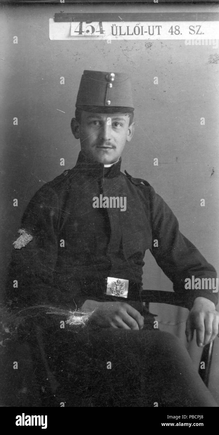 1220 Portrait, Uniform, studio Fortepan14126 Stockfoto