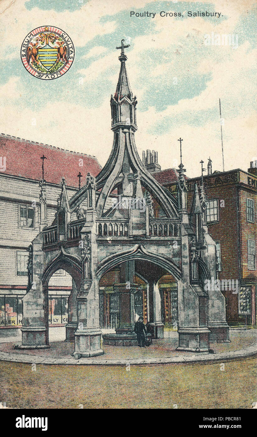 1222 Geflügel Kreuz, Salisbury - Mabbett Postkarte - Vorderseite Stockfoto