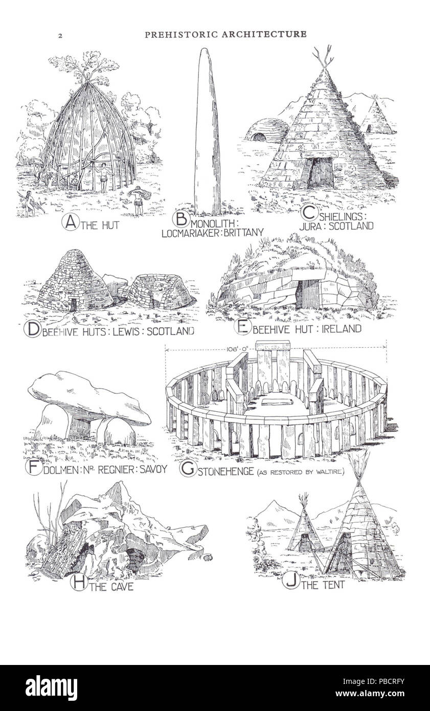1224 Prähistorische Architektur Pg 2 Stockfoto