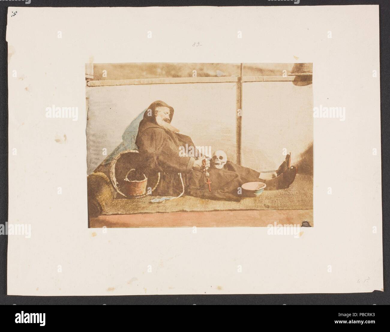 Giacomo Caneva/BIN onje durmiendo'. 1848 - 1852. Salz Papier auf Fotopapier. Museum: Museo del Prado, Madrid, España. Stockfoto