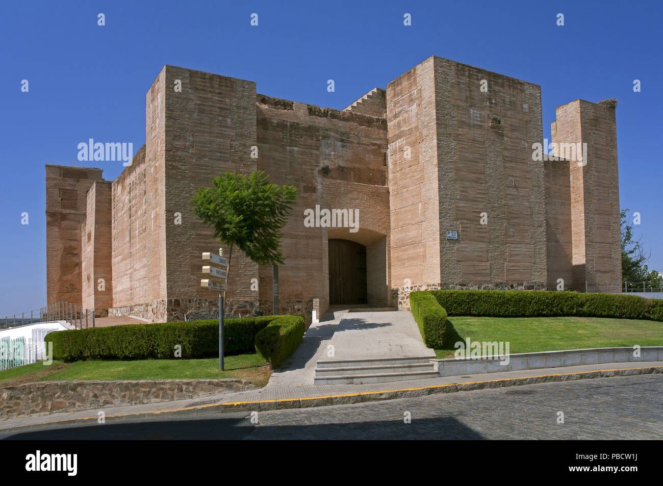 Zuñigas Schloss, 15. Jahrhundert, Cartaya, Provinz Huelva, Andalusien, Spanien, Europa. Stockfoto
