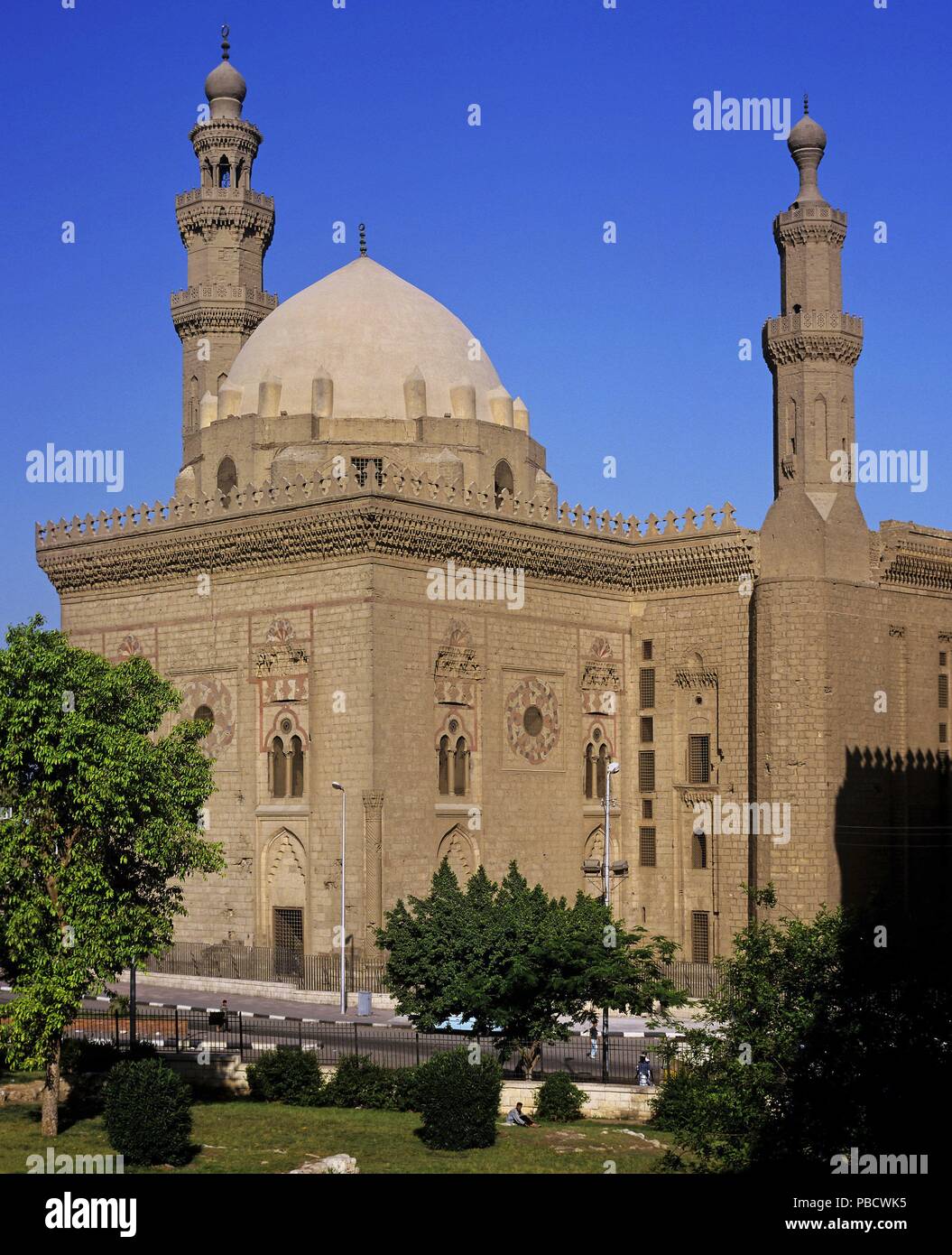 Sultan Hassan Moschee, 14. Jahrhundert, Kairo, Ägypten, Afrika. Stockfoto