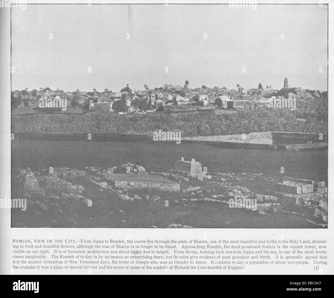1244 Ramleh, Blick auf die Stadt. 003. Heiligen Land fotografiert. Daniel B. Shepp. 1894 Stockfoto