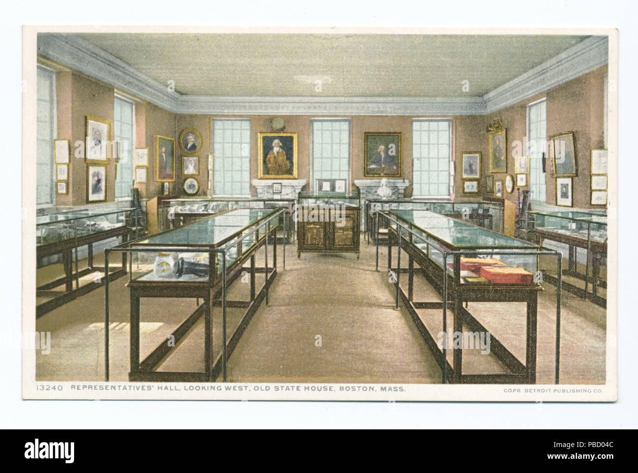 1254 Vertreter der Halle, Blick nach Westen, Old State House, Boston, Masse (Nypl b 12647398-75578) Stockfoto