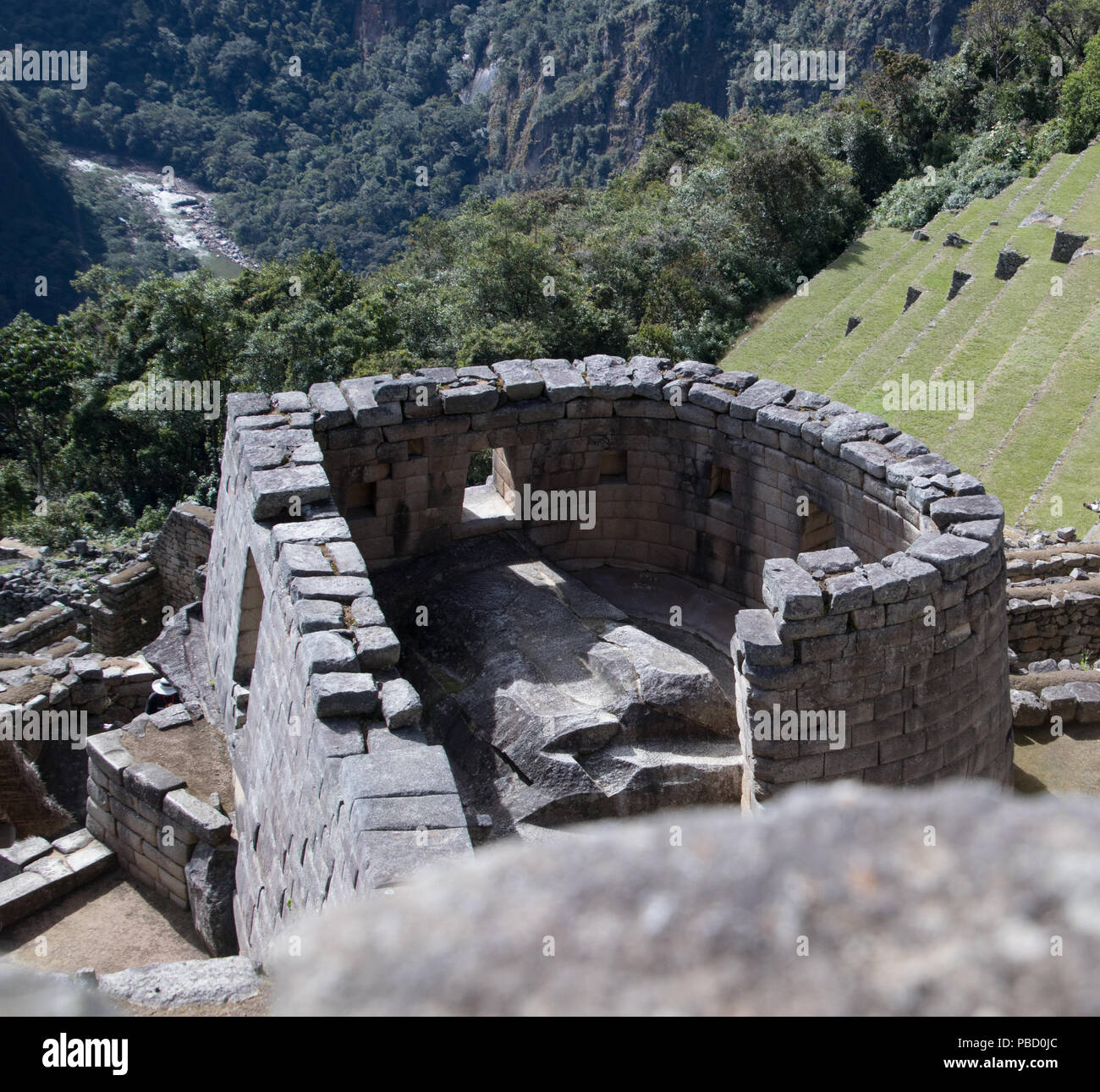 Alte Inkaruinen von Machu Picchu Stockfoto