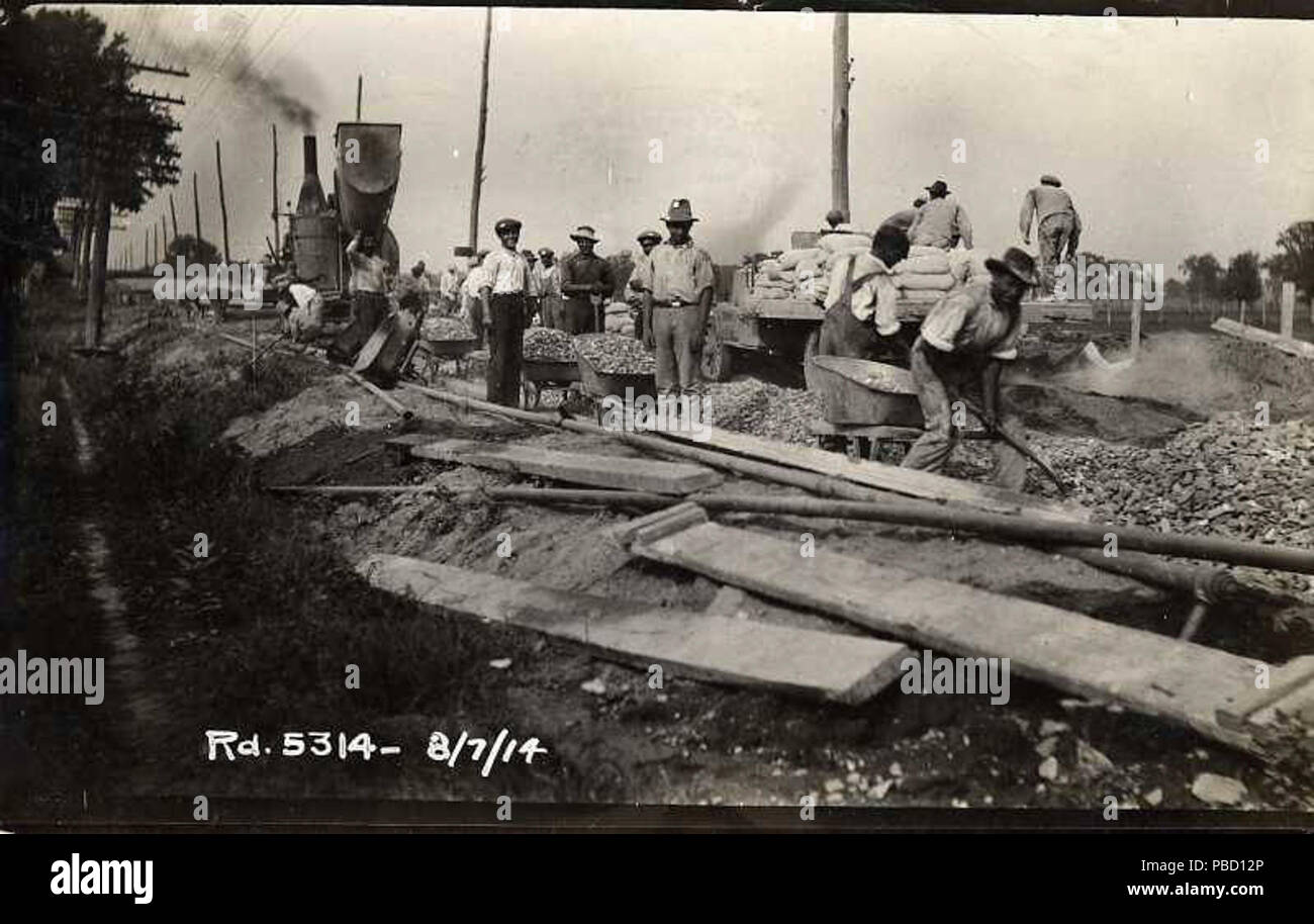 1263 Baustellen auf mackey's Straße in Albany, Africa-Americans tun die Arbeit (NBY 4159) Stockfoto