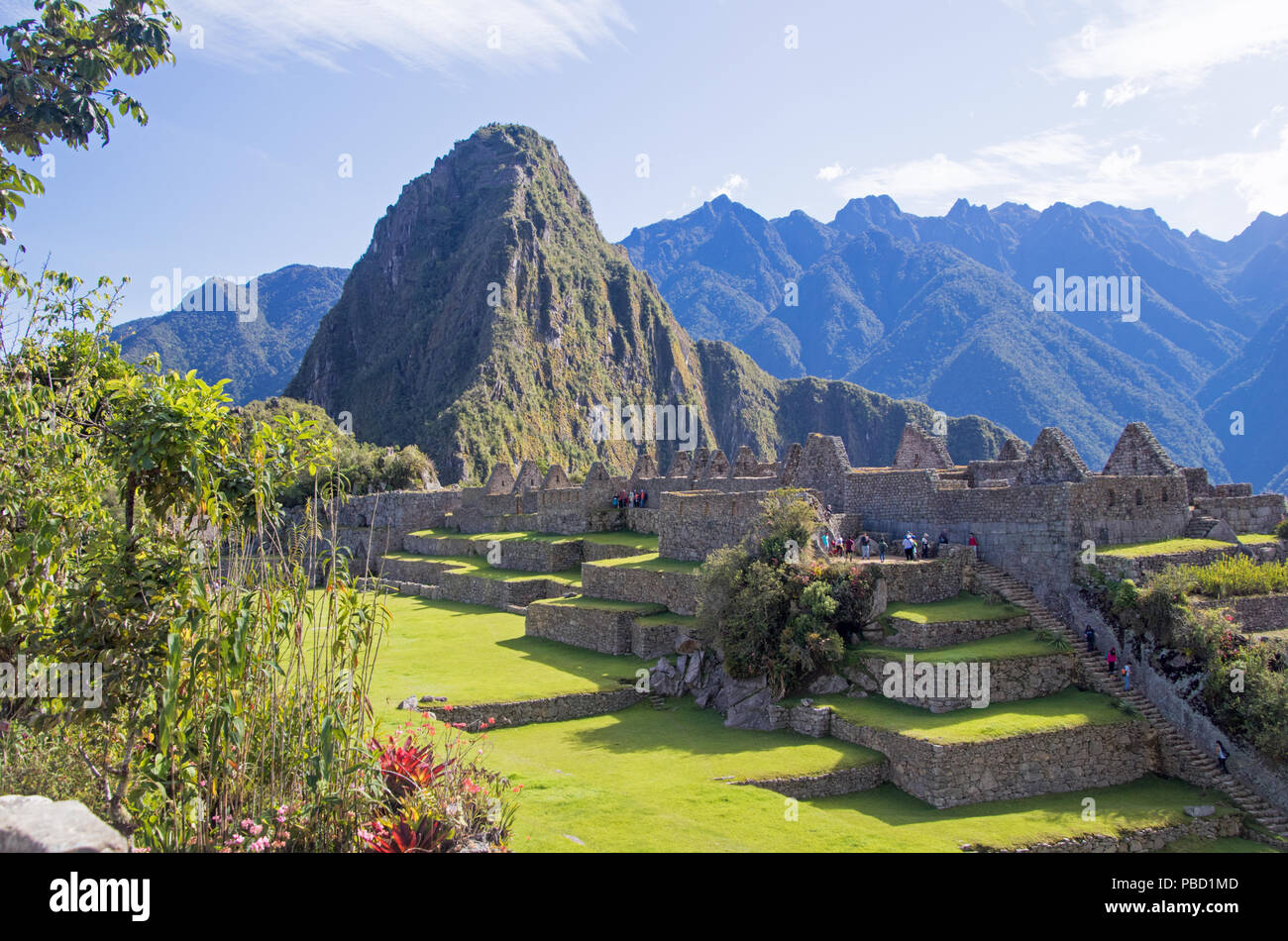 Alte Inkaruinen von Machu Picchu Stockfoto