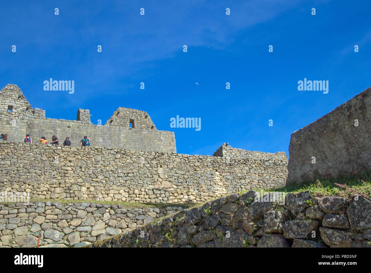 Alte Inkaruinen von Machu Picchu Stockfoto