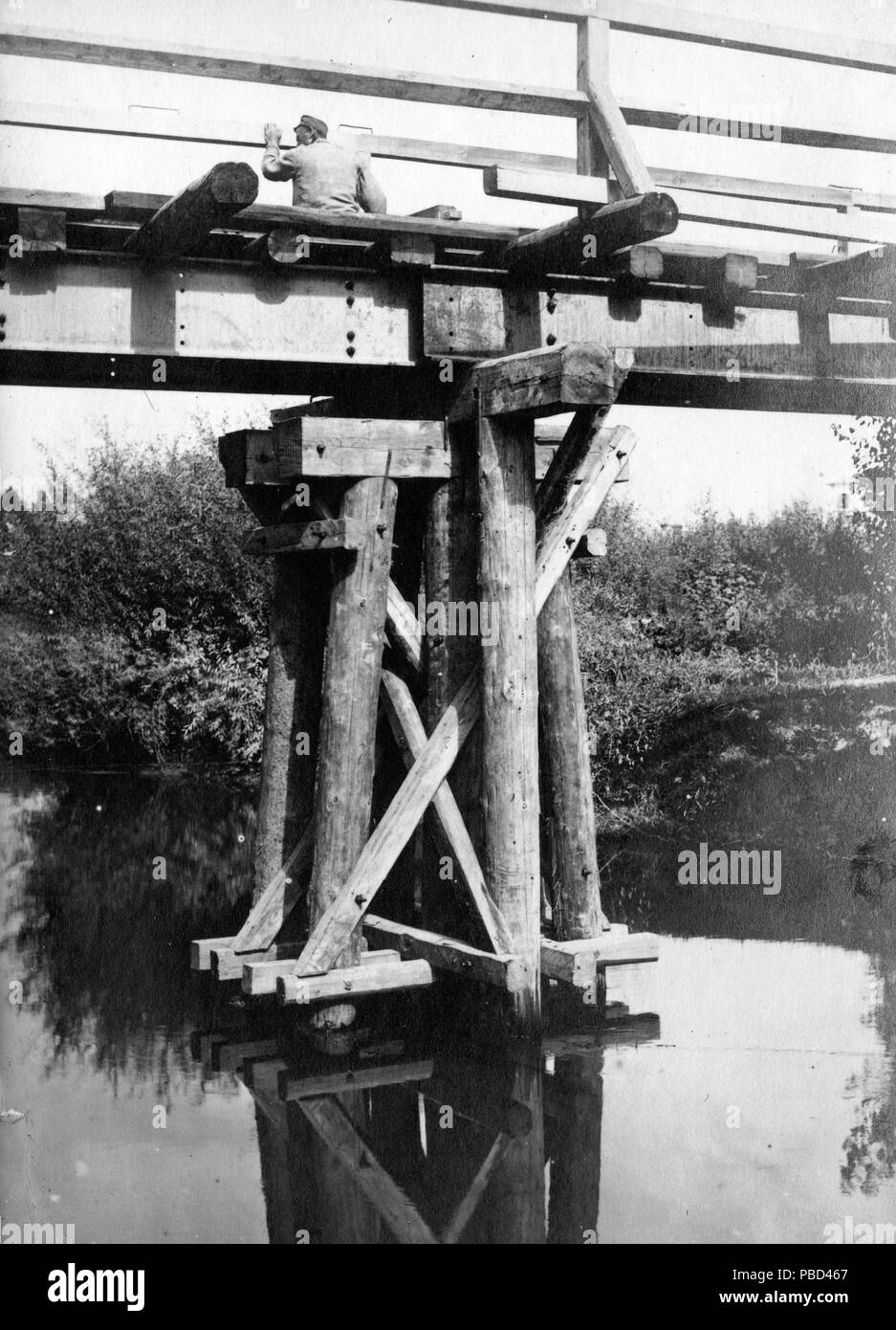 1290 Sapper, Brücke, Fluss Fortepan 73704 Stockfoto