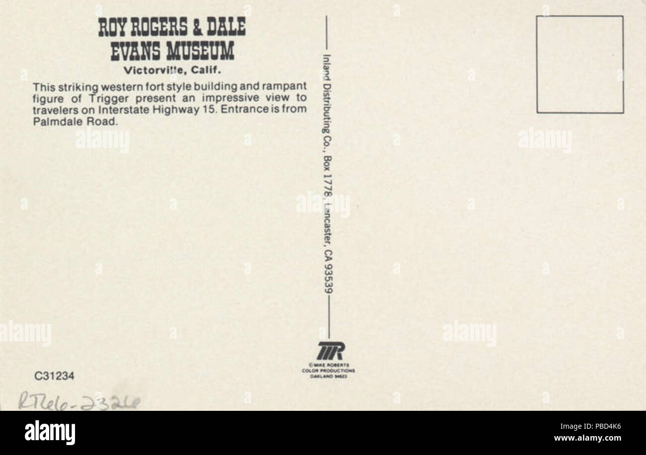 1273 Roy Rogers und Dale Evans Museum (NBY) 433700 Stockfoto