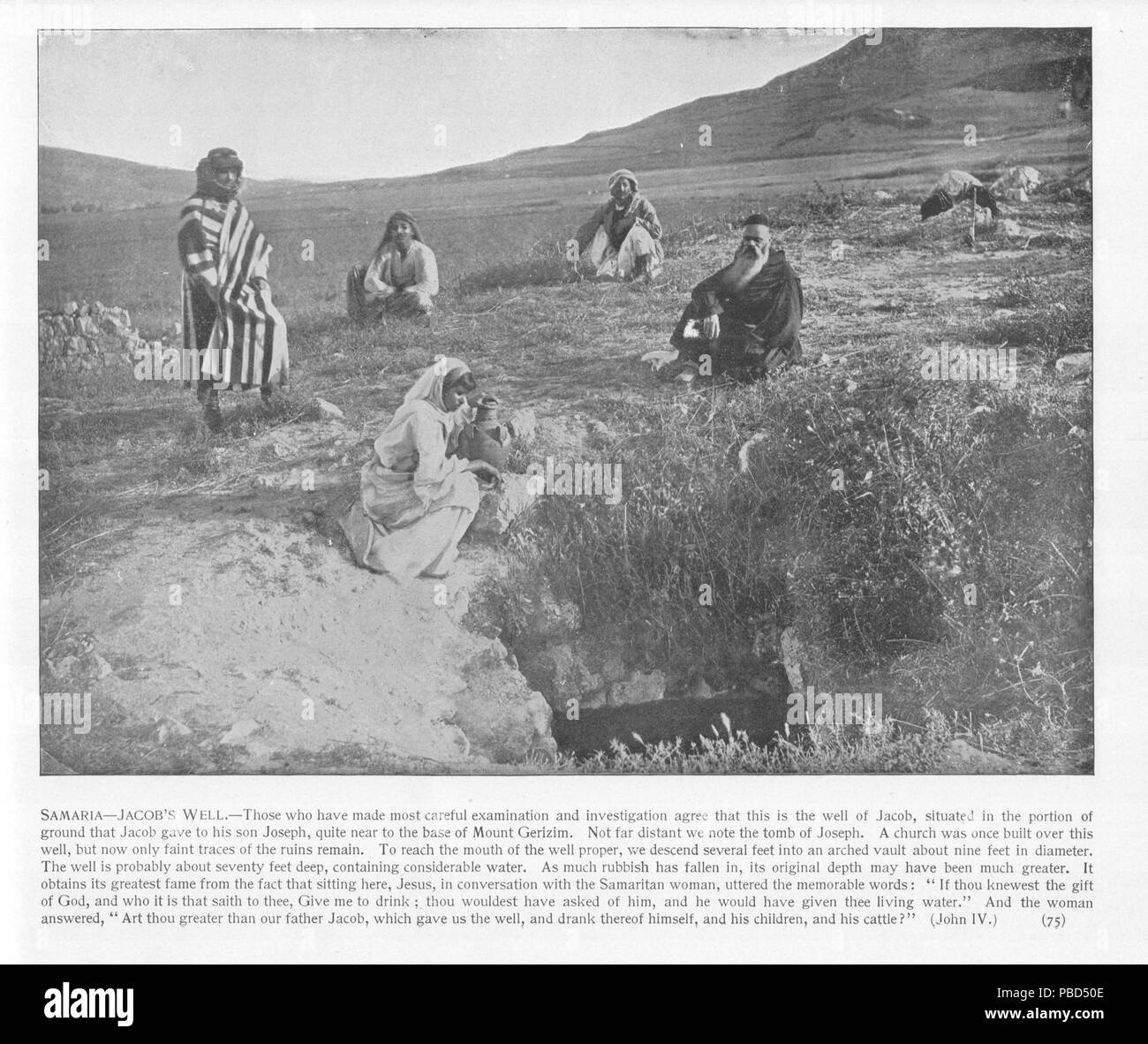 1285 Samaria. Jakobsbrunnen 75. Heiligen Land fotografiert. Daniel B. Shepp. 1894 Stockfoto