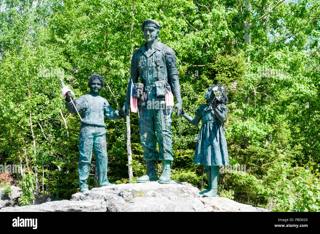 Stummer Zeuge Memorial außerhalb Gander ist in den Speicher von 256 US-Soldaten & Air Crew bei Absturz eines Pfeil Air Flug 1285 im Dezember 1985 getötet. Stockfoto