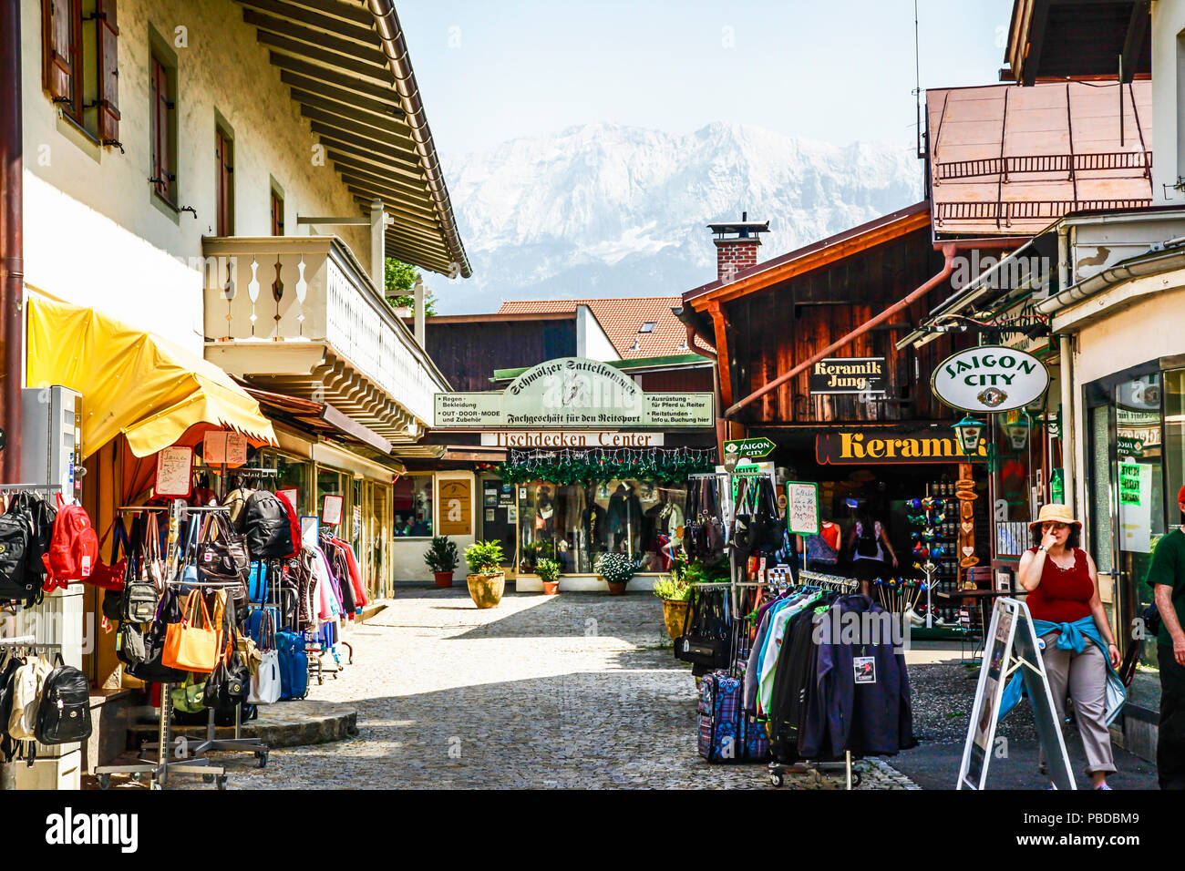 Fussgangerzone Garmisch Partenkirchen Innenstadt