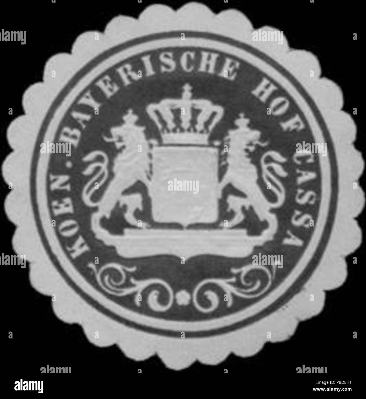 1418 Siegelmarke K. Bayer. Hof Cassa W 0363064 Stockfoto