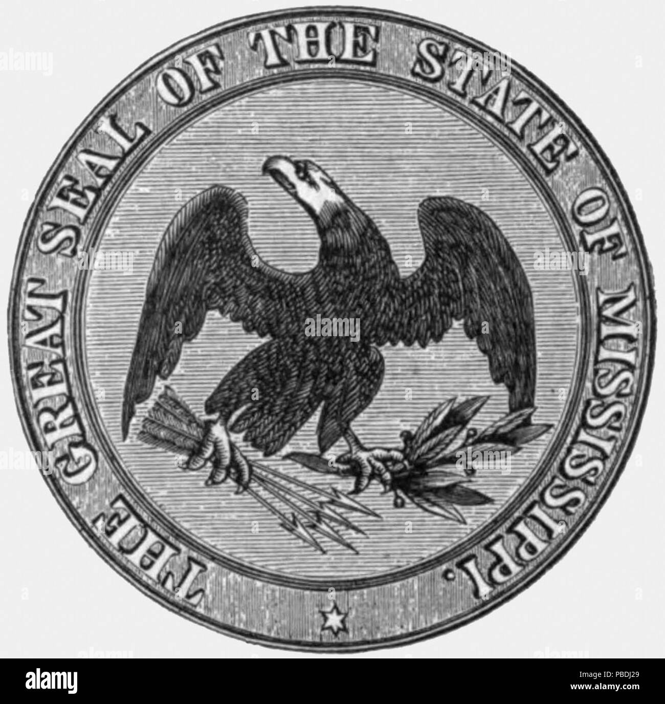 1302 Dichtung von Mississippi (1879) Stockfoto