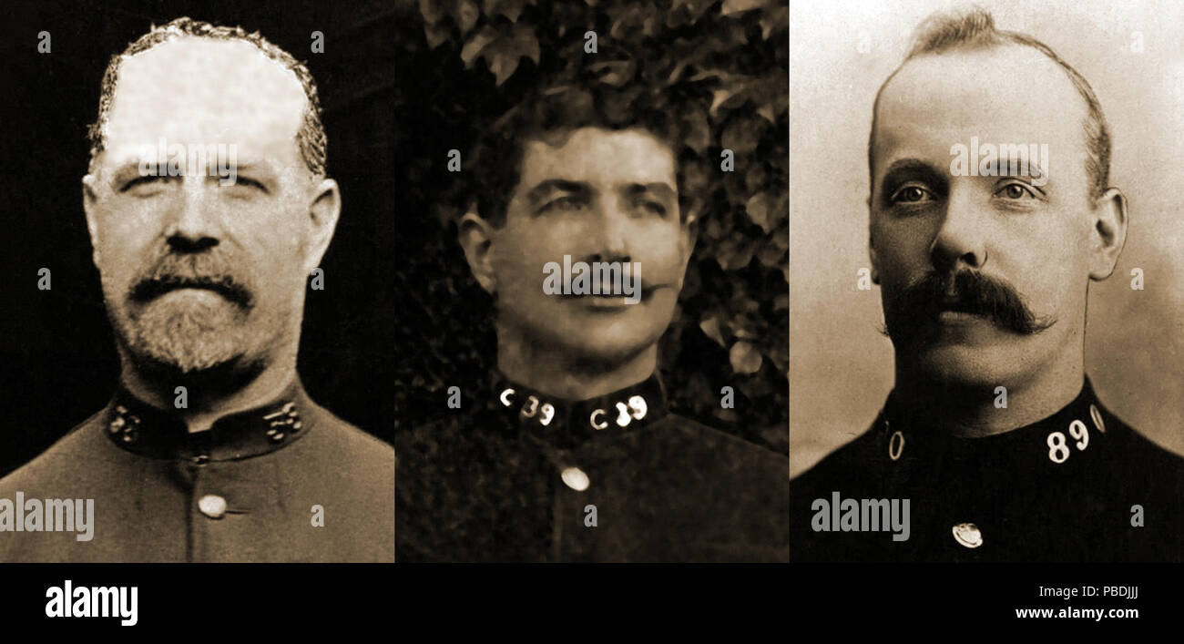 1309 Sergeants Tucker und Bentley und PC Choate Stockfoto