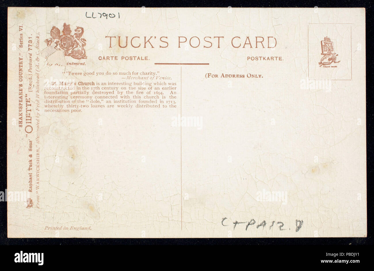 1311 Shakespeares Land. - Die Dole, St. Mary's Church, Warwick (NBY) 443617 Stockfoto