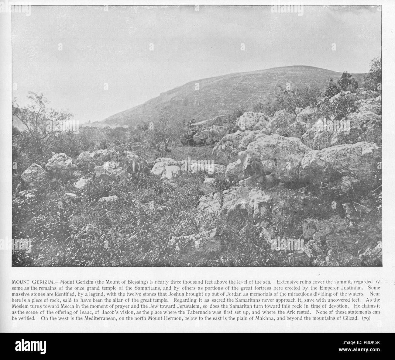 1314 Sichem. Auf dem Berge Garizim, 79. Heiligen Land fotografiert. Daniel B. Shepp. 1894 Stockfoto